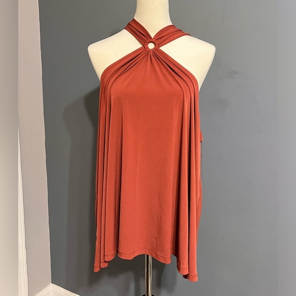 Lane Bryant Brandy color Swing O-Ring Halter Top size 26/28 NWTs - Picture 4 of 8